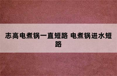 志高电煮锅一直短路 电煮锅进水短路